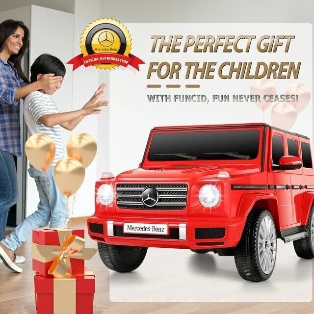 Licensed Mercedes-Benz G500 4WD Kids Ride-On Car with Remote Control and Music - 12V