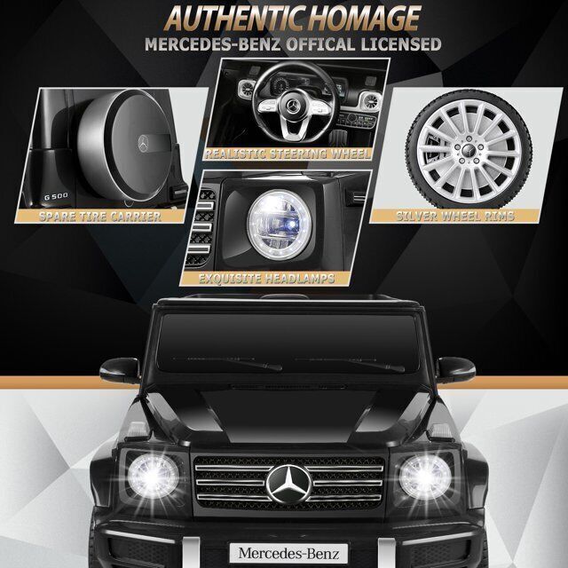 Licensed Mercedes-Benz G500 12V Battery Powered Ride On Car with Remote Control for Kids
