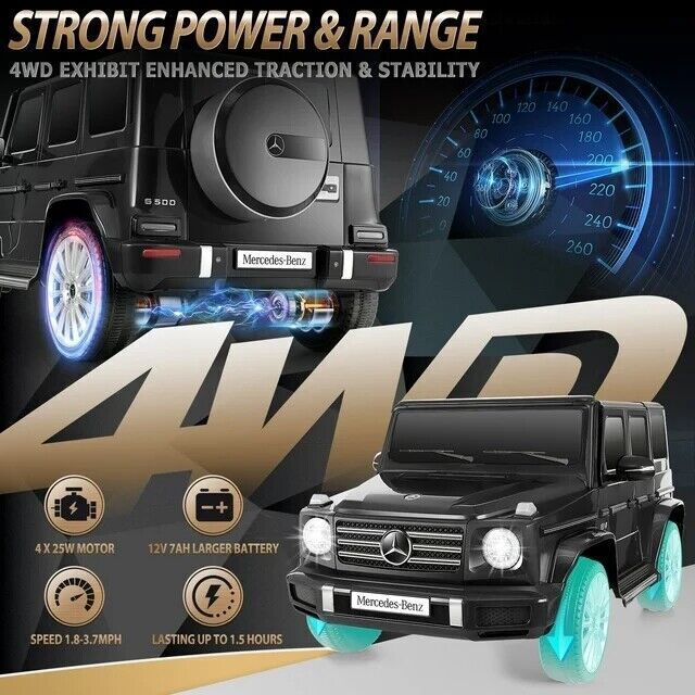 Licensed Mercedes-Benz G500 12V Battery Powered Ride On Car with Remote Control for Kids