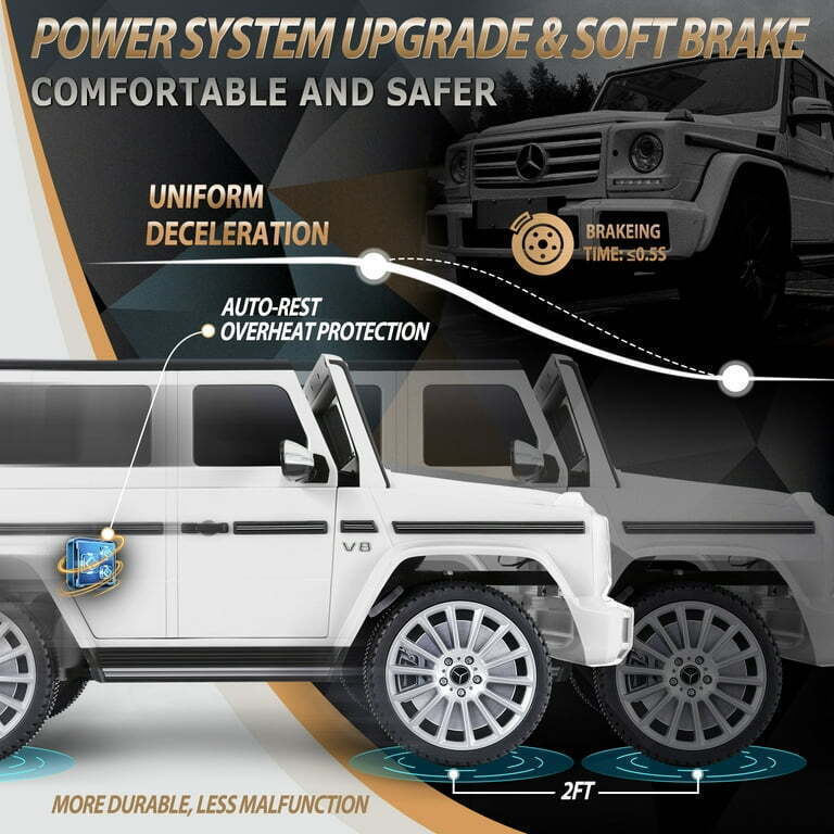 Licensed Mercedes-Benz G500 4WD Kids Ride-On SUV with Remote Control - 12V