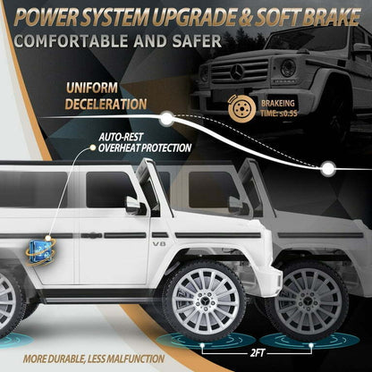 Licensed Mercedes-Benz G500 4WD Kids Ride-On SUV with Remote Control - 12V