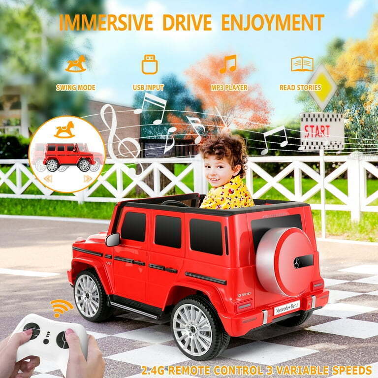 Licensed Mercedes-Benz G500 4WD Kids Ride-On SUV with Remote Control - A+ Quality