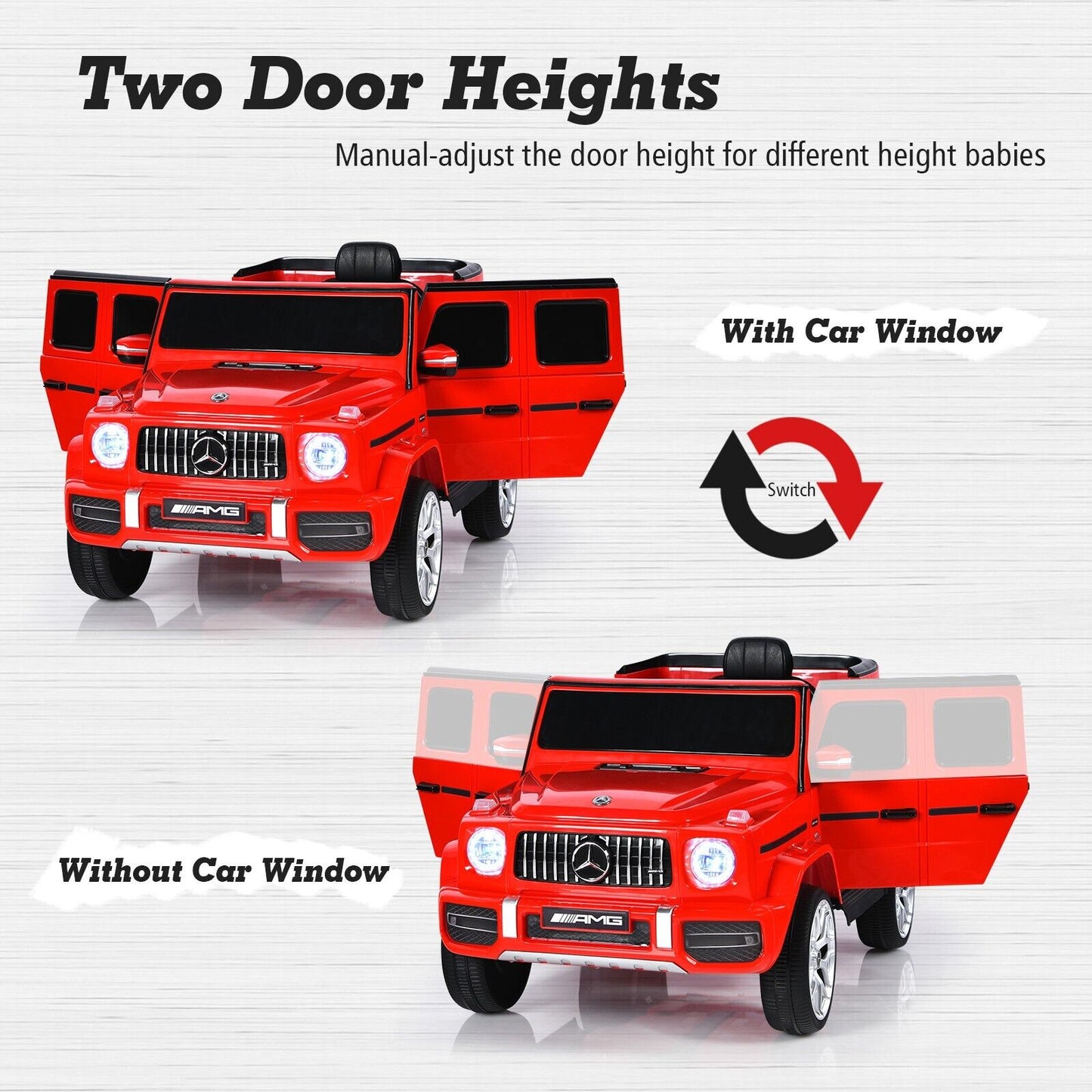 Licensed Mercedes-Benz G63 12V Kids Ride On Car with Remote Control and Music