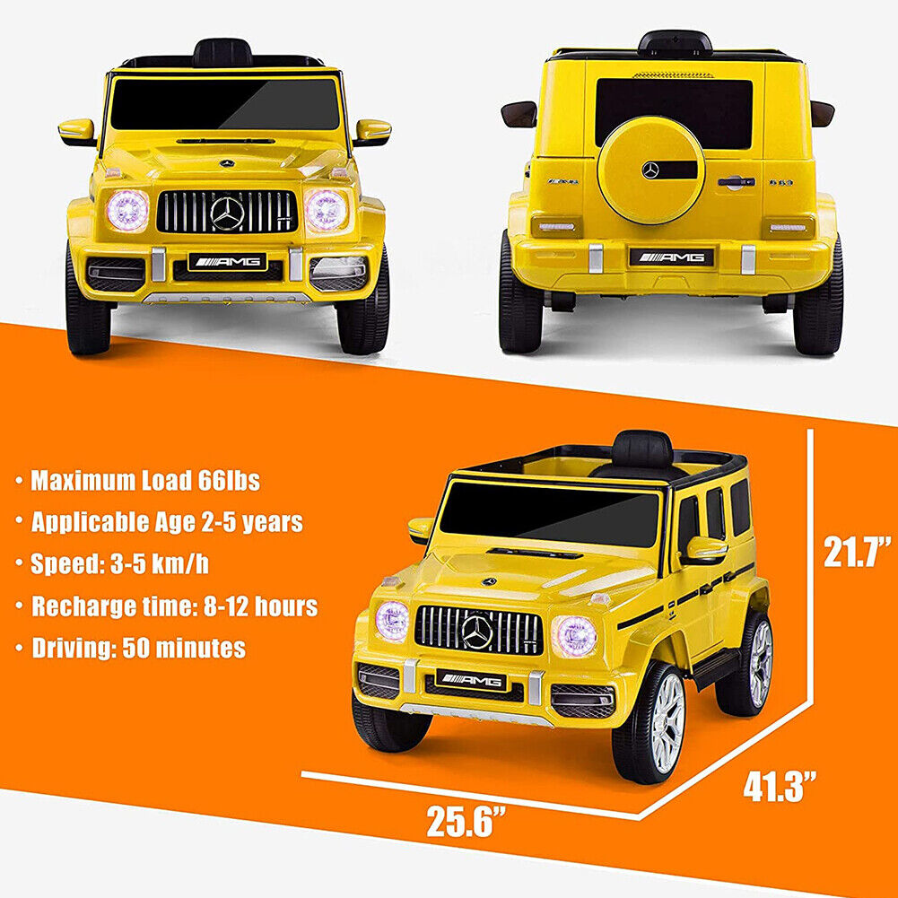 Licensed Mercedes-Benz G63 Kids Ride On Car - 12V Electric Motorized Vehicle