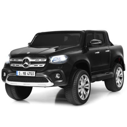 Licensed Mercedes Benz X Class RC 2-Seater Kids Ride On Car with Trunk - Black