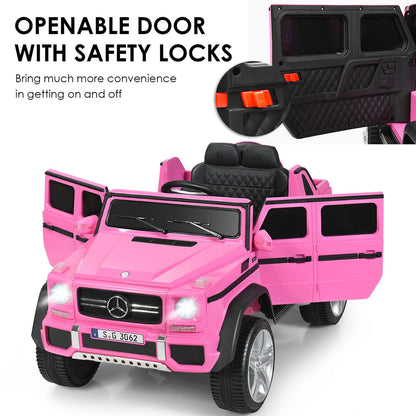 Licensed Pink Mercedes-Benz Kids Ride On Car with RC Control and Trunk