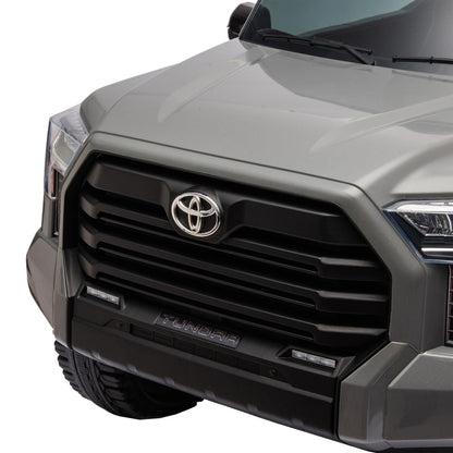 Licensed Toyota Tundra Grey 12V Kids Ride On Pickup Truck with 3 Speeds and Dual Motors