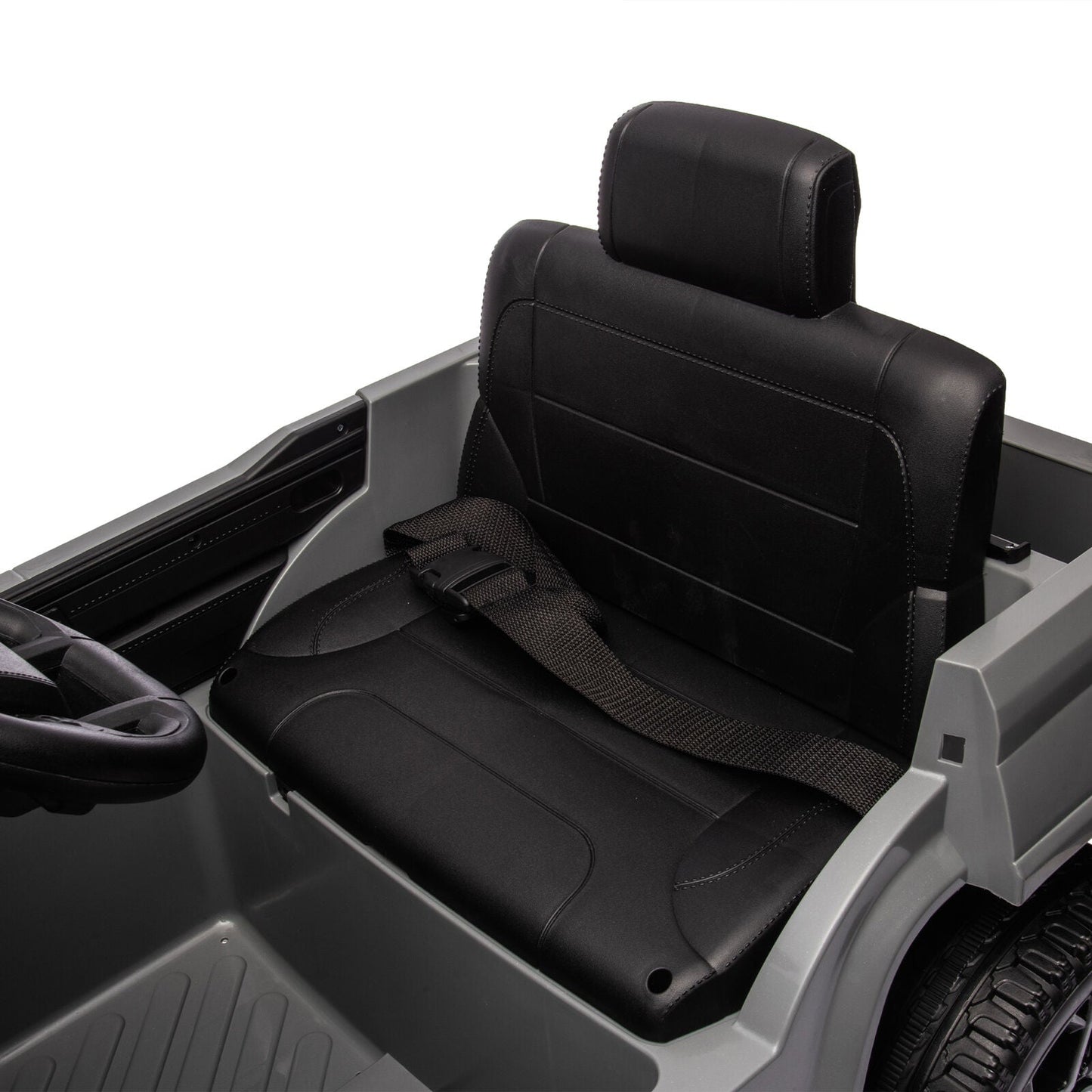 Licensed Toyota Tundra Grey 12V Kids Ride On Pickup Truck with 3 Speeds and Dual Motors