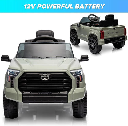 Licensed Toyota Tundra Pickup 12V Battery Powered Ride-On Truck for Kids