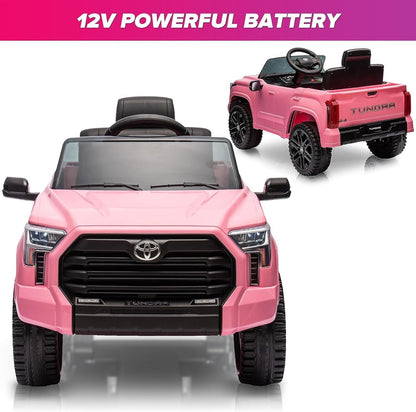 Licensed Toyota Tundra Pickup Electric Car for Kids - 12V 2-Seater Ride On Truck