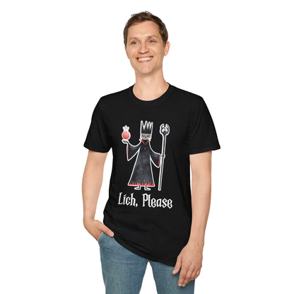 Lich Please Funny D&D T-Shirt
