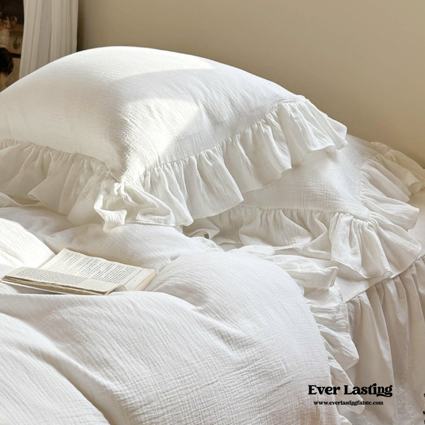 Liliane Elegant Ruffle Double Gauze Bedding Set / French Simple