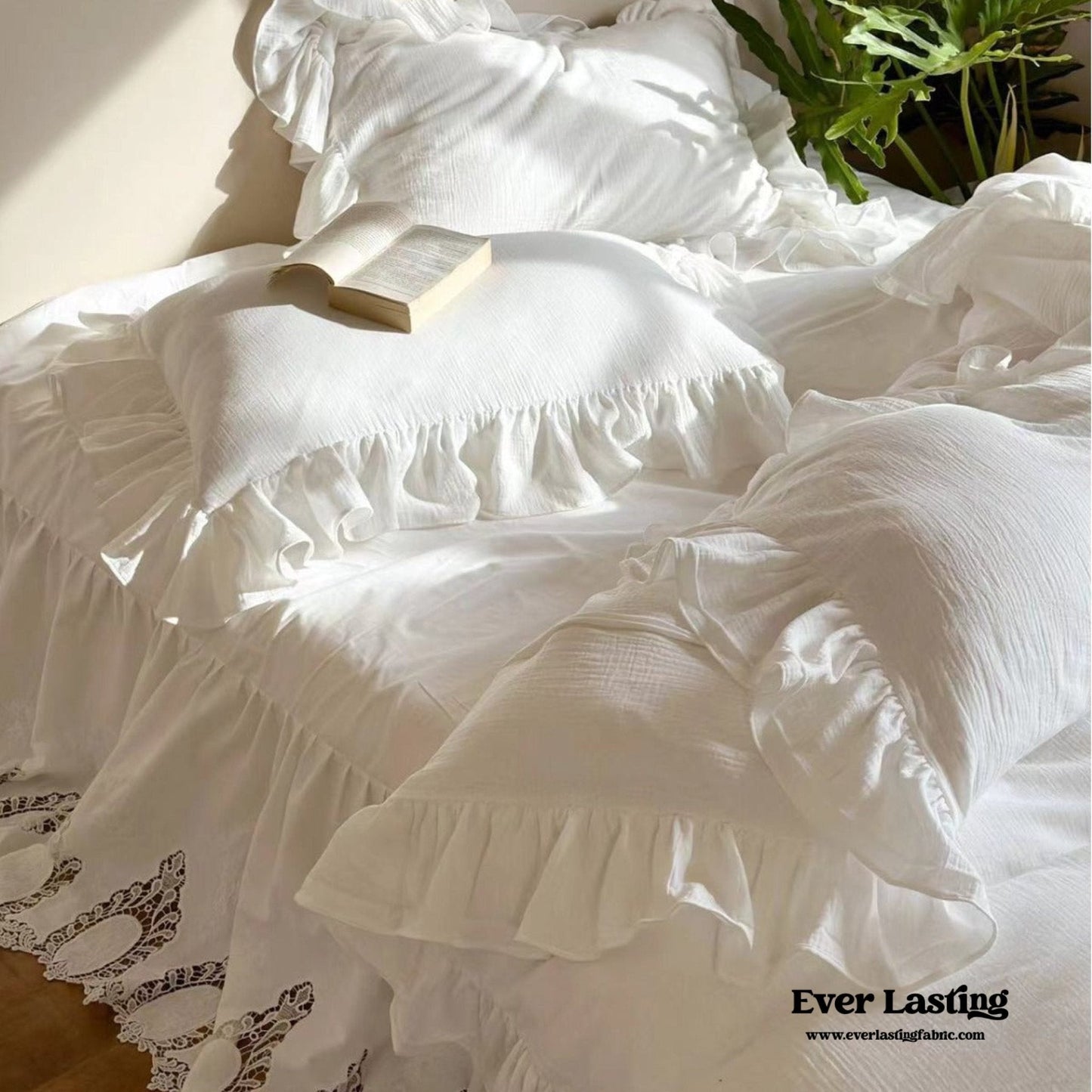 Liliane Elegant Ruffle Double Gauze Bedding Set / French Simple