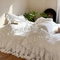 Liliane Elegant Ruffle Double Gauze Bedding Set / Hollow Out