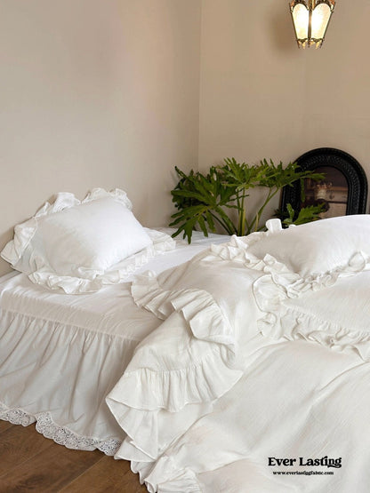 Liliane Elegant Ruffle Double Gauze Bedding Set / Hollow Out