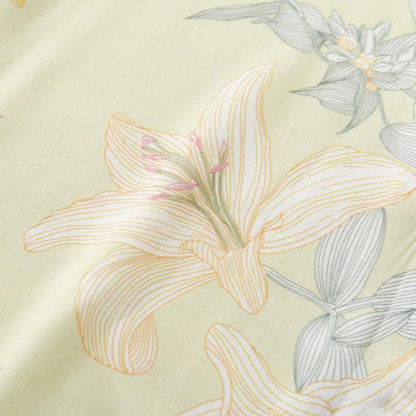 Lillian Lapel Collar & Button Front Floral Pajama Set / Long-Sleeve & Long-Pant