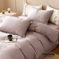 Lily of the Valley Embroidered Silky Bedding Set / Pink