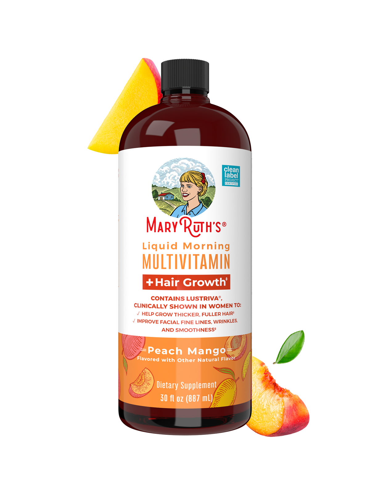 MaryRuth's Liquid Morning Multivitamin + Lustriva Hair Growth 30 fl oz