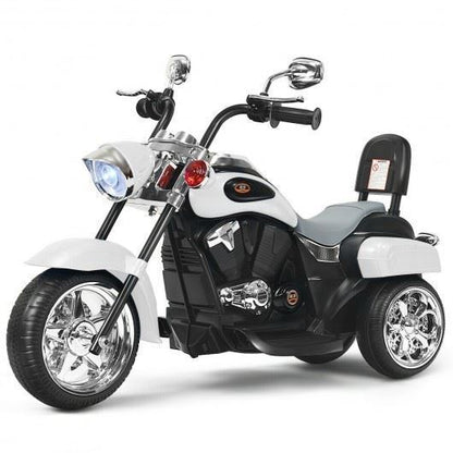 Long-Lasting 6V White Children's Motorcycle for Endless Fun
