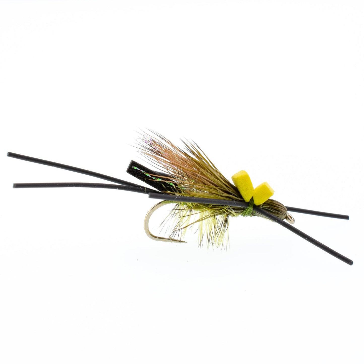 Long Tail Skwala Stone - Squalla Stonefly Dry Fly - 12 Flies Hook Size 10