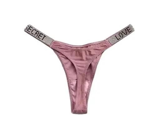 Love Salve Rhinestone Cotton Thong — Brazilian Lingerie for Women
