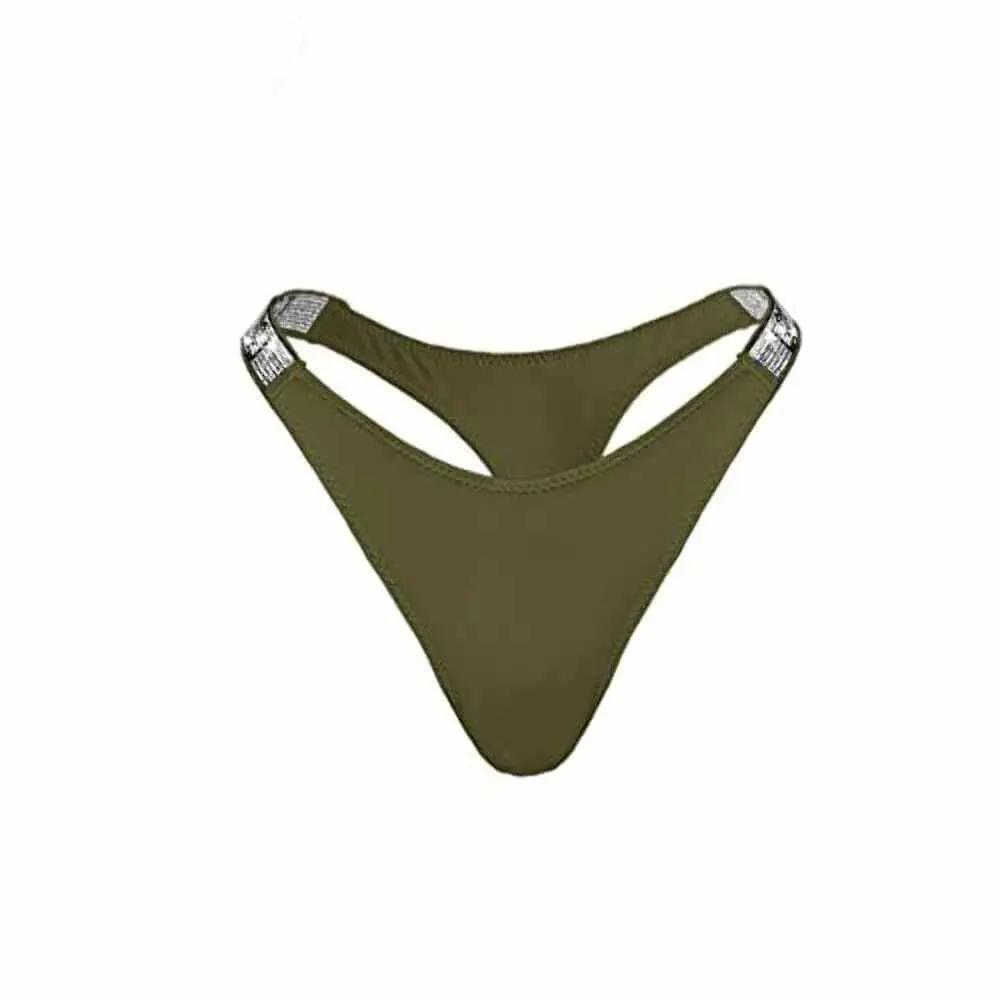 Love Salve Rhinestone Cotton Thong — Brazilian Lingerie for Women