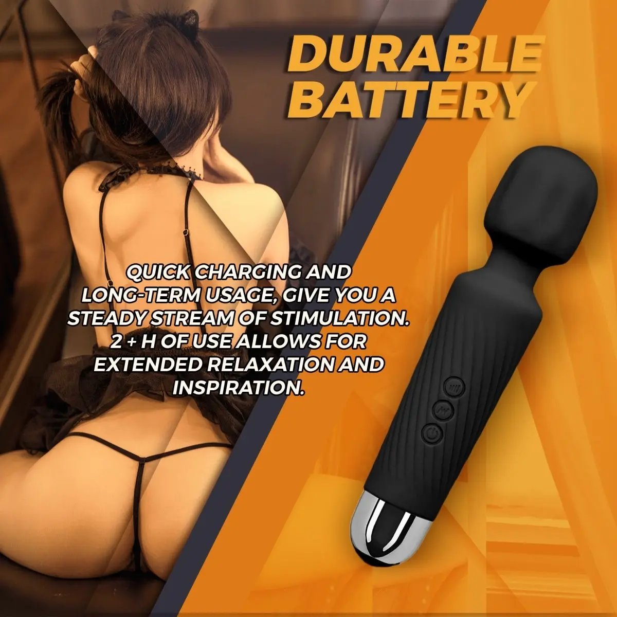 3 Colors Rechargeable 20 Speed Handheld Massager Vibrator Wand Vibrating Massager