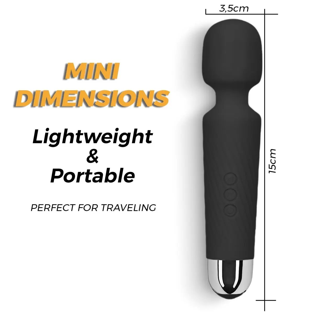 3 Colors Rechargeable 20 Speed Handheld Massager Vibrator Wand Vibrating Massager