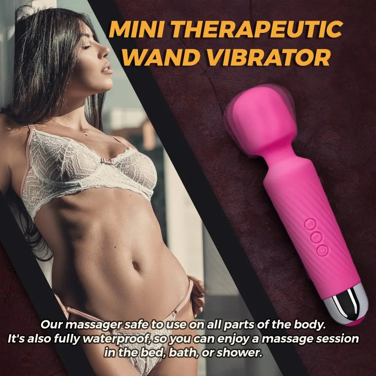 3 Colors Rechargeable 20 Speed Handheld Massager Vibrator Wand Vibrating Massager