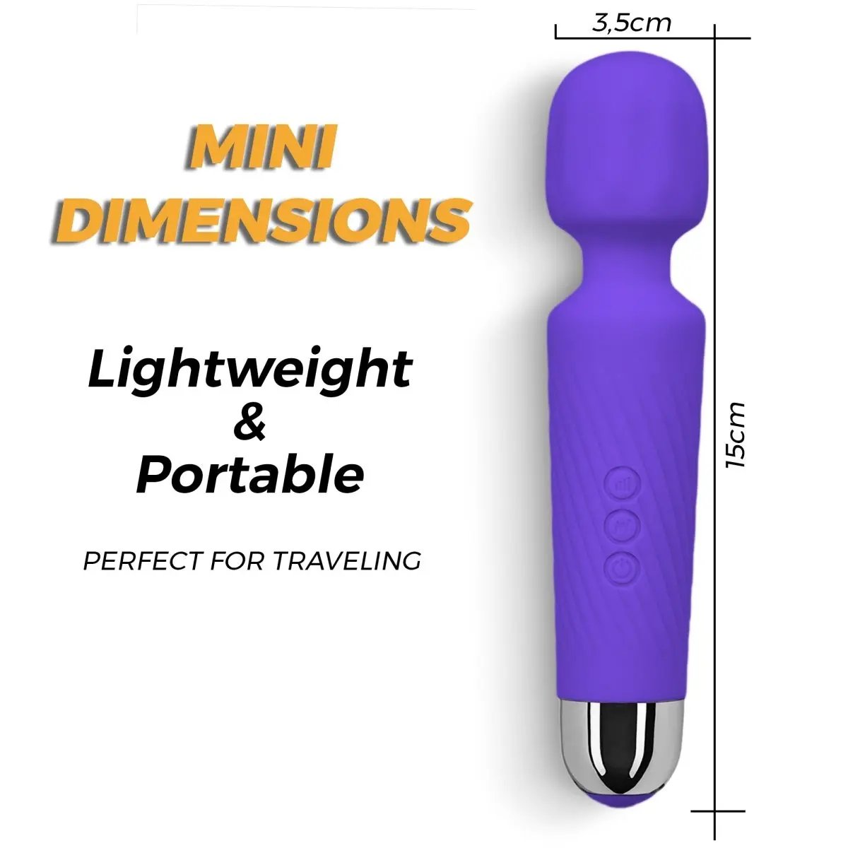3 Colors Rechargeable 20 Speed Handheld Massager Vibrator Wand Vibrating Massager