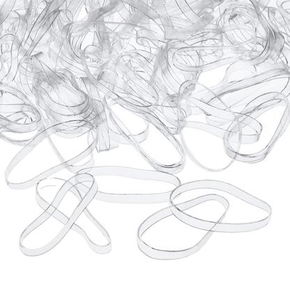 LQQKS Elastic Rubber Bands 300 pcs - Clear