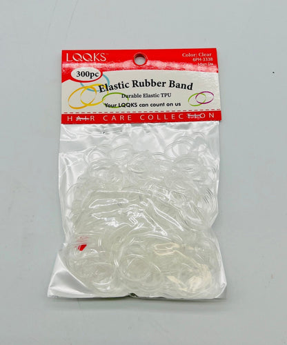 LQQKS Elastic Rubber Bands 300 pcs - Clear