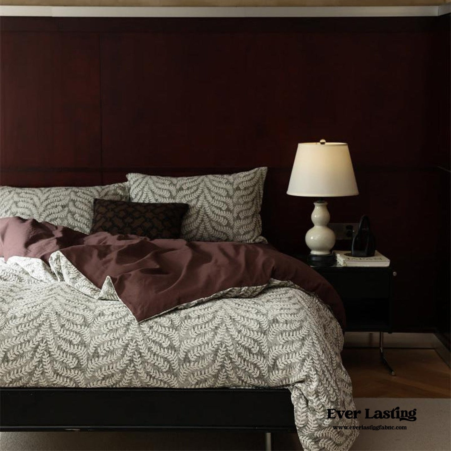 Lucien Silky Vintage Jacquard Bedding Set / Blue