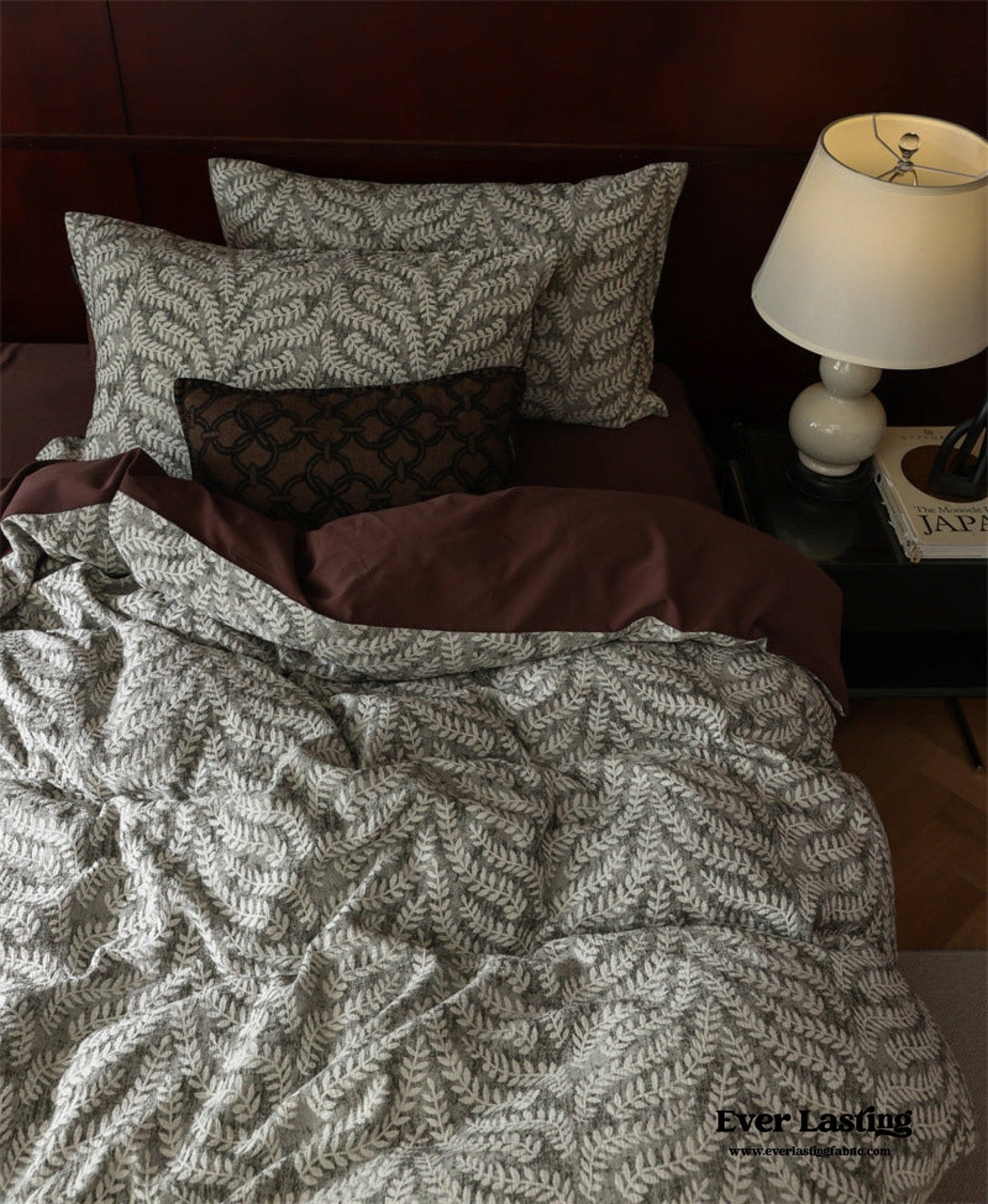 Lucien Silky Vintage Jacquard Bedding Set / Blue