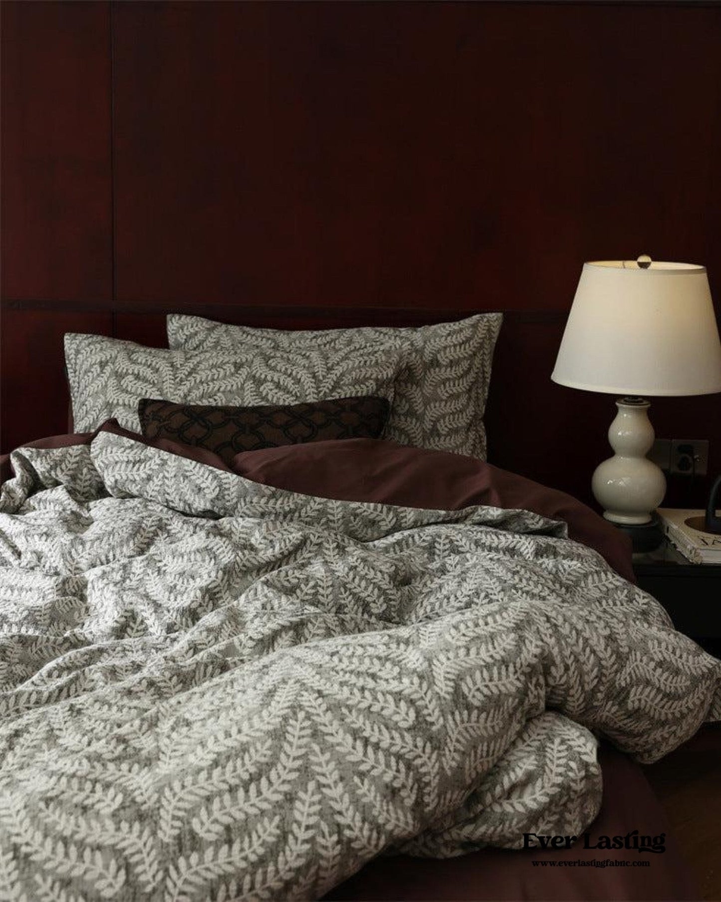 Lucien Silky Vintage Jacquard Bedding Set / Blue