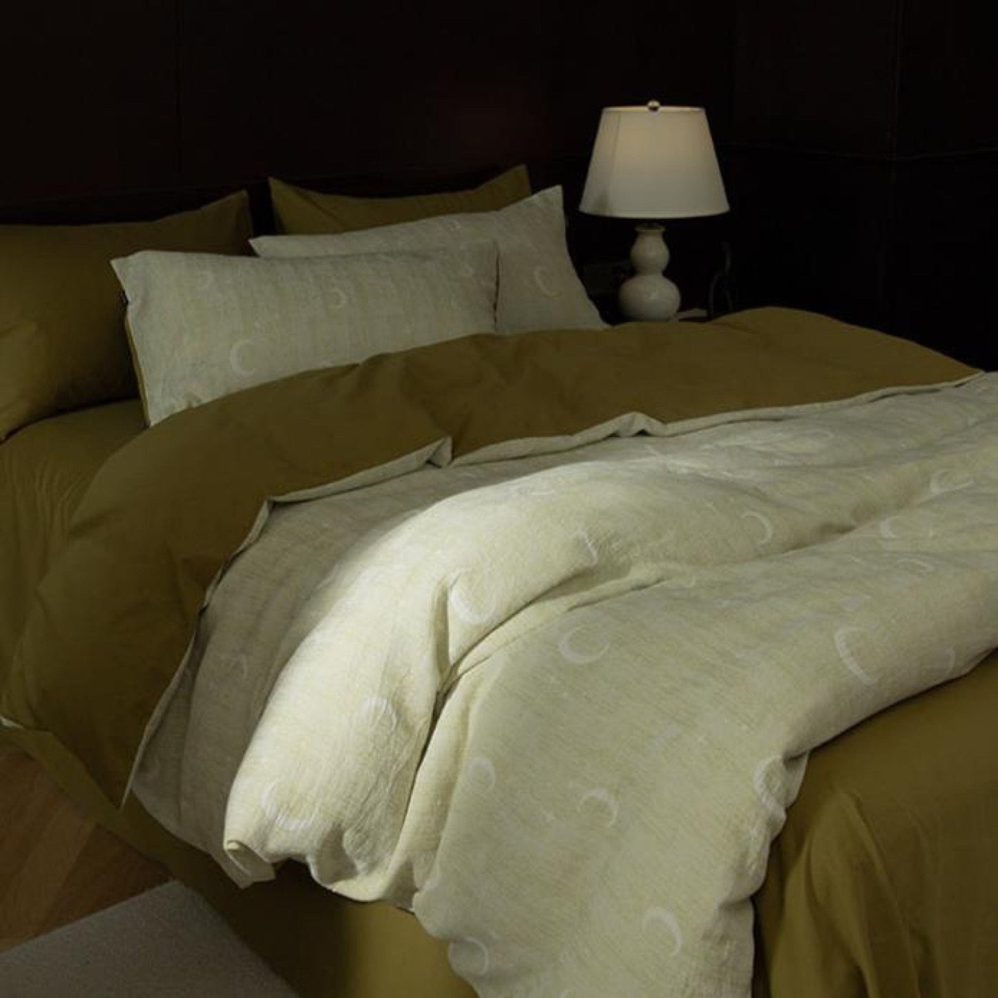 Lucien Silky Vintage Jacquard Bedding Set / Blue