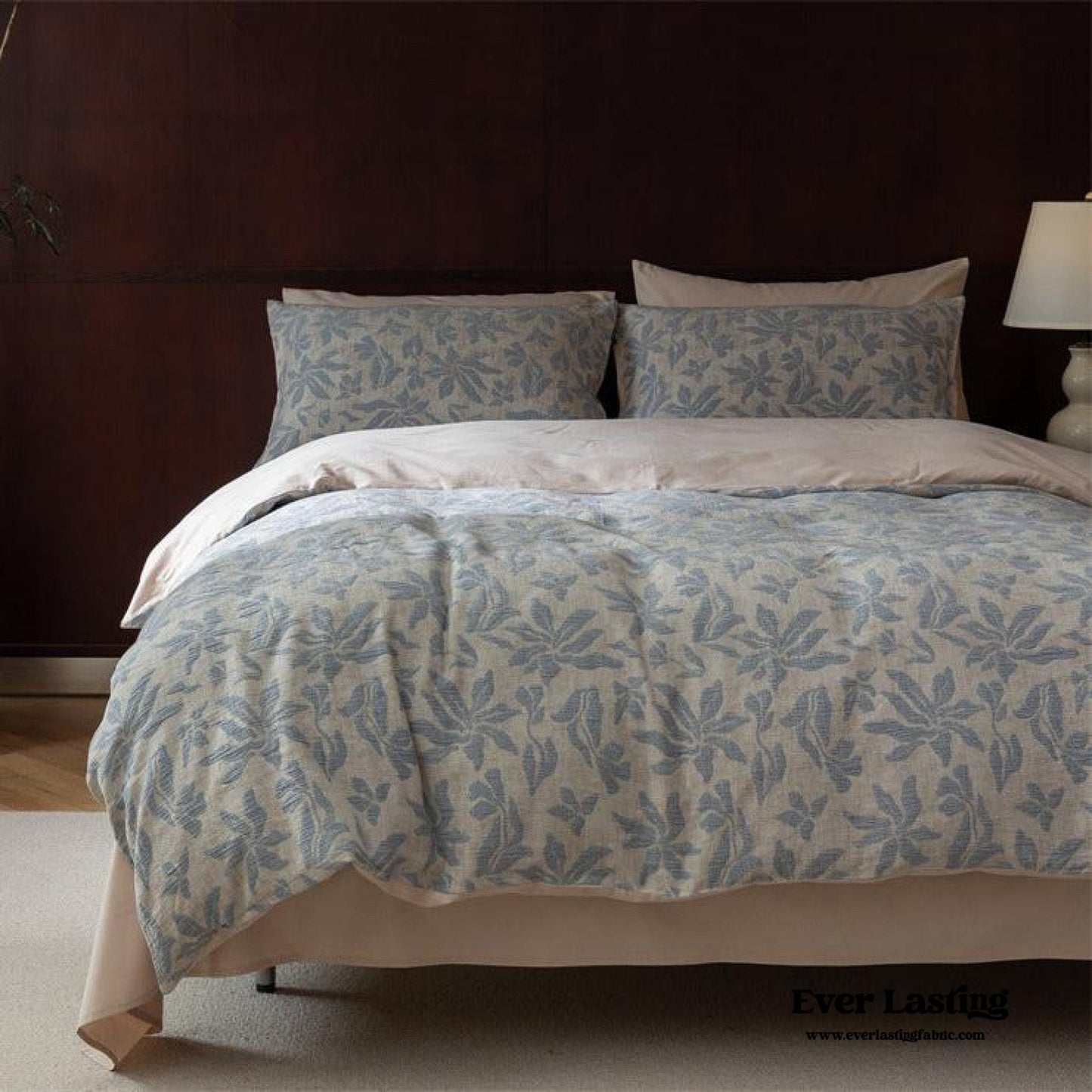 Lucien Silky Vintage Jacquard Bedding Set / Brown