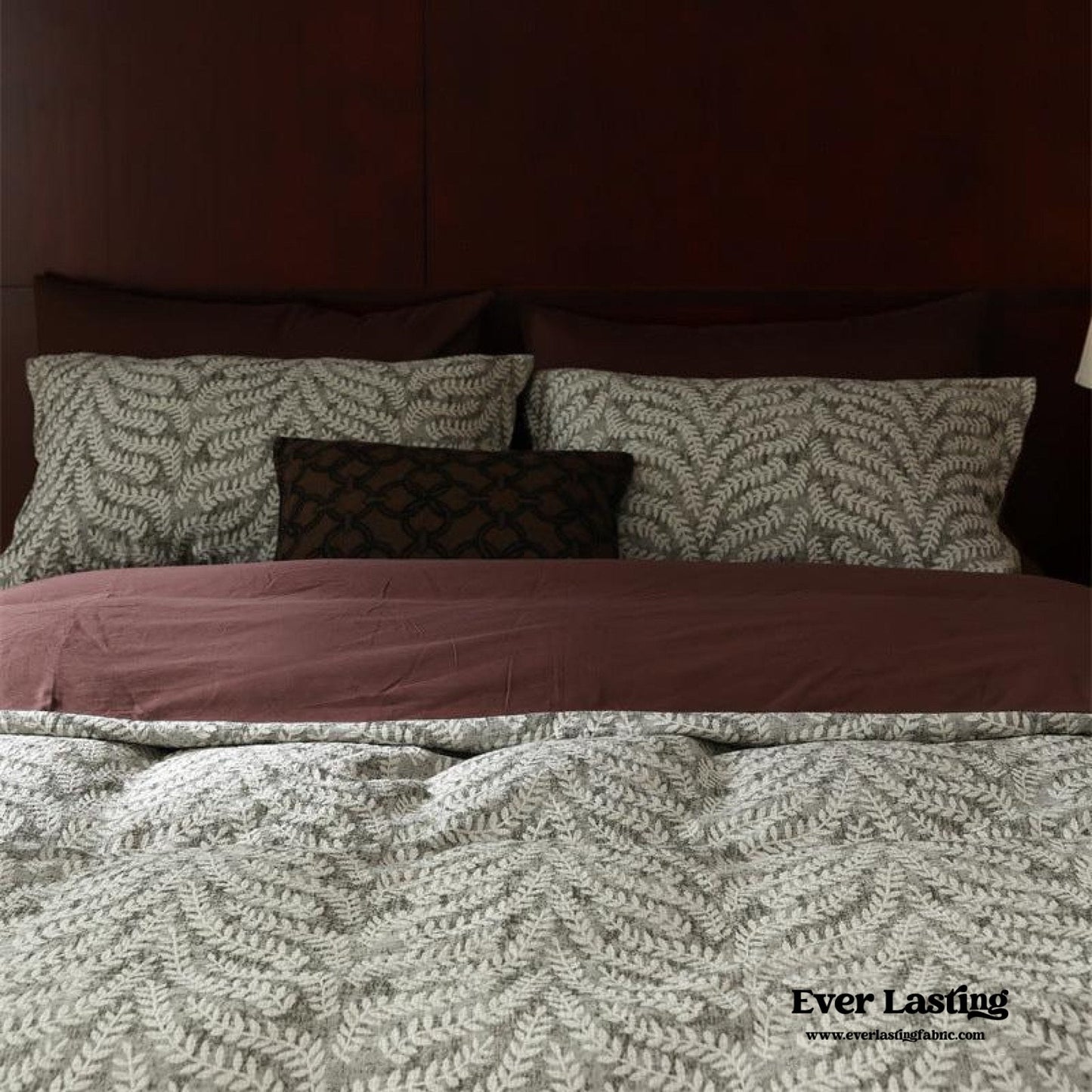 Lucien Silky Vintage Jacquard Bedding Set / Brown