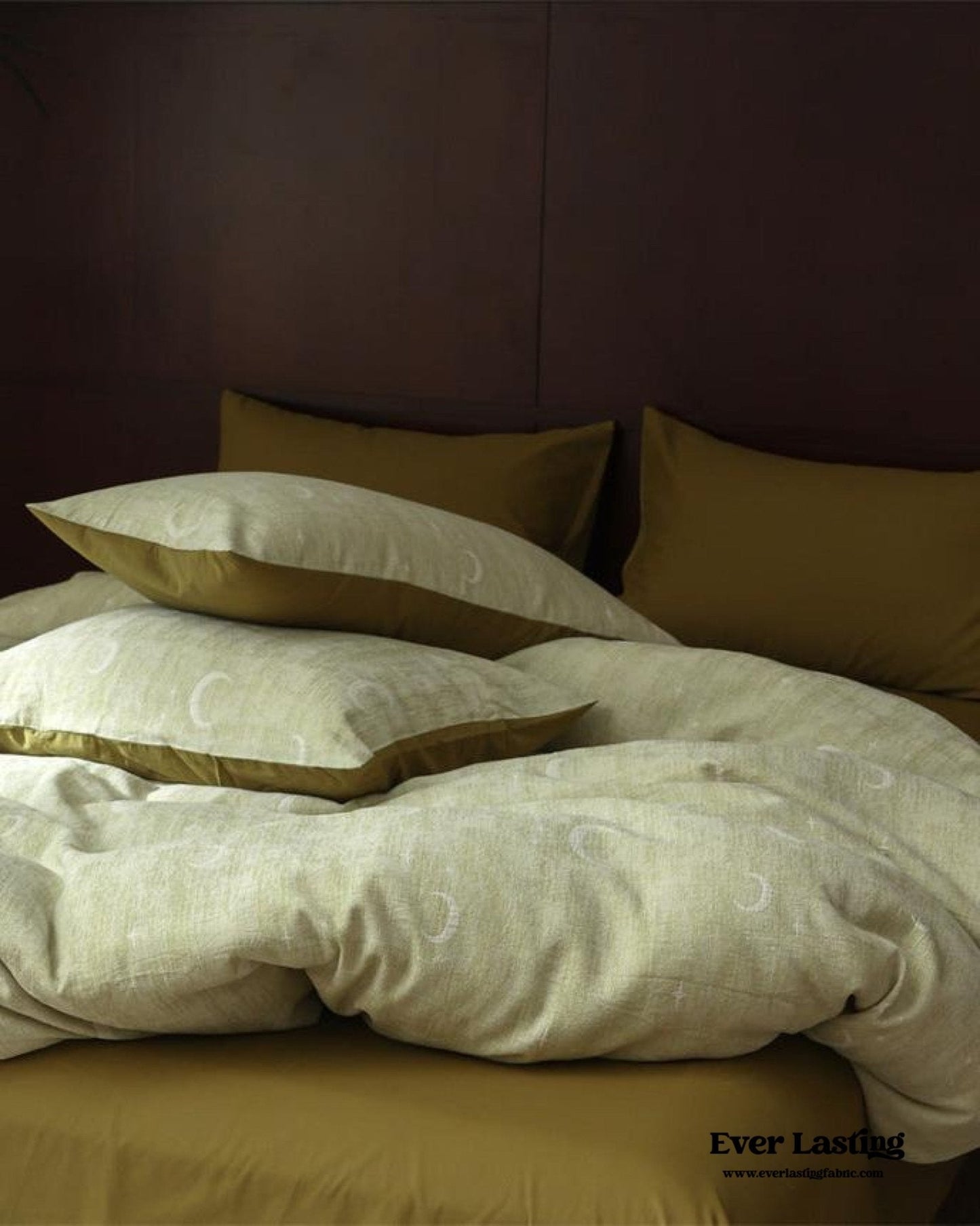 Lucien Silky Vintage Jacquard Bedding Set / Brown