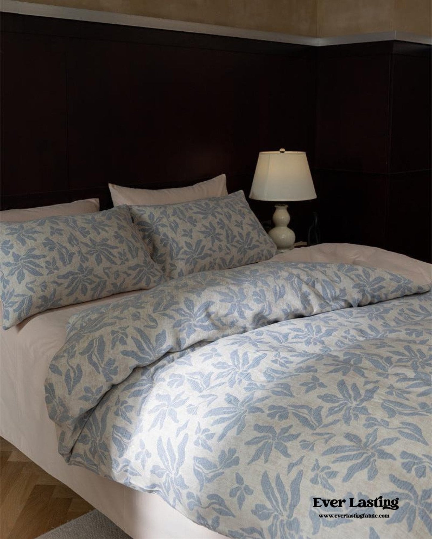 Lucien Silky Vintage Jacquard Bedding Set / Green