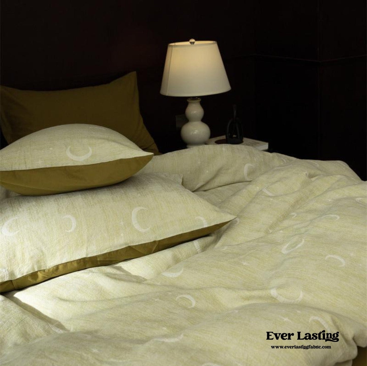 Lucien Silky Vintage Jacquard Bedding Set / Green