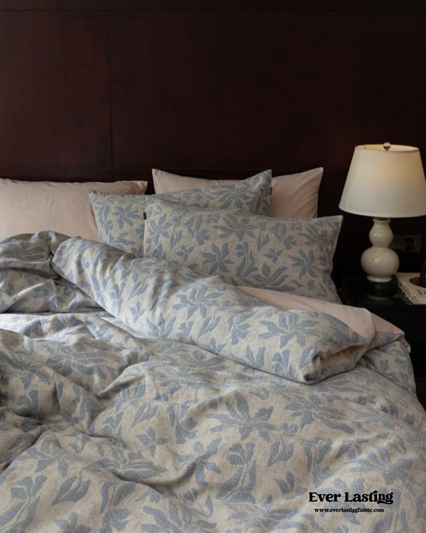 Lucien Silky Vintage Jacquard Bedding Set / Green