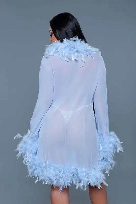 T-Shirts Premium BE WICKED Lux Robe - Elegant White, One Size Fits Most, Comfortable & Stylish Loungewear