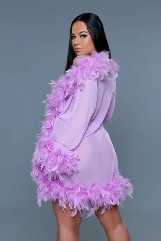 T-Shirts Premium BE WICKED Lux Robe - Elegant White, One Size Fits Most, Comfortable & Stylish Loungewear