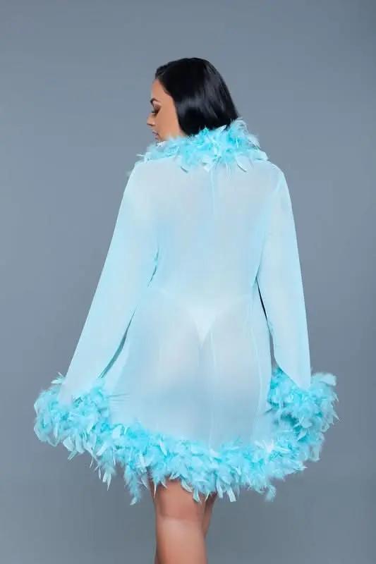 T-Shirts Premium BE WICKED Lux Robe - Elegant White, One Size Fits Most, Comfortable & Stylish Loungewear