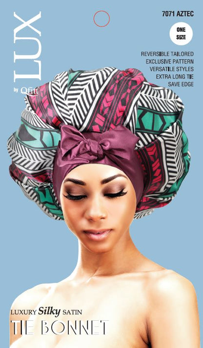 Lux Silky Satin Tie Bonnet