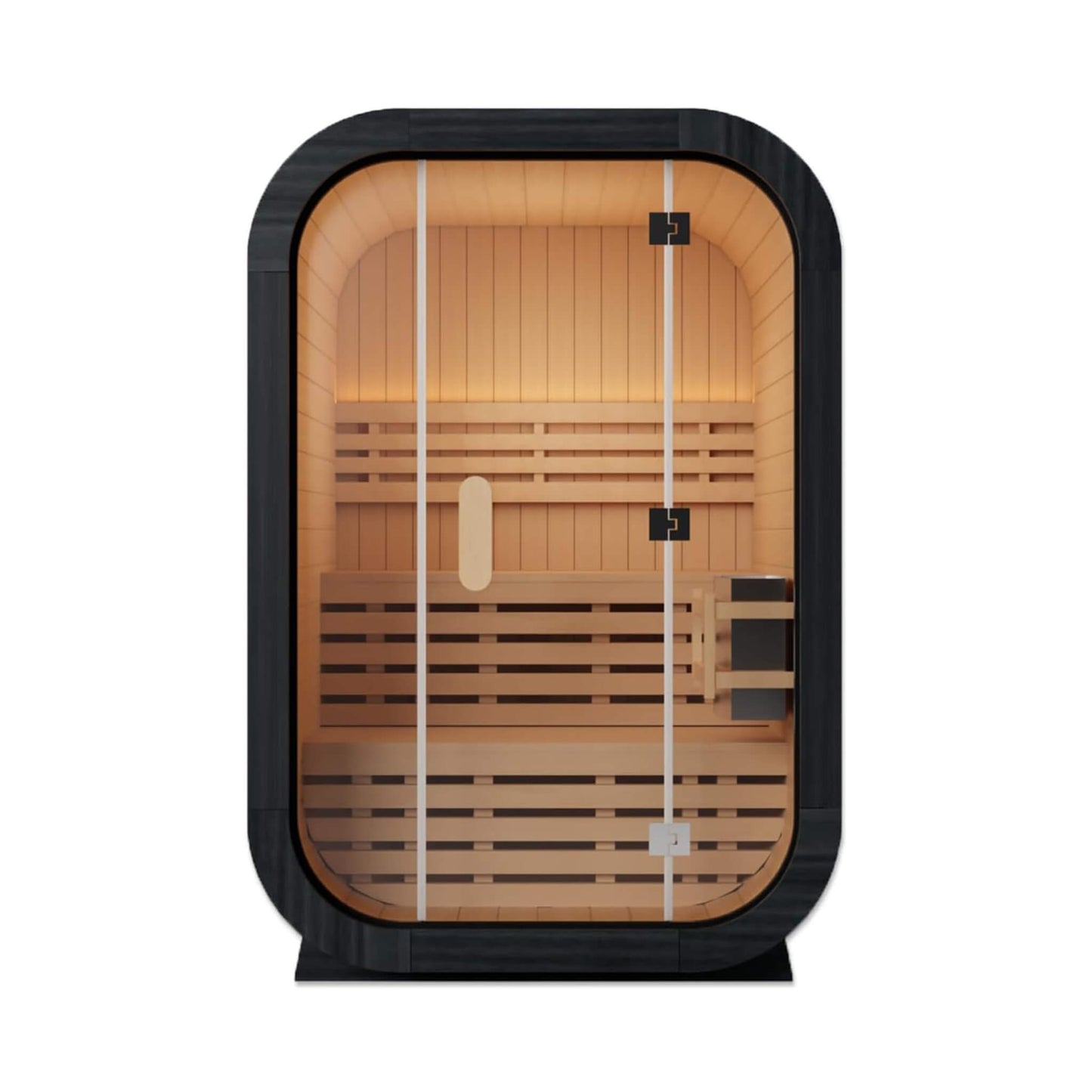 Thermora Lund Luxury 2-Person Outdoor Spruce Wood Cube Sauna Kit With 4.5KW Electric Stove (SAK74290)