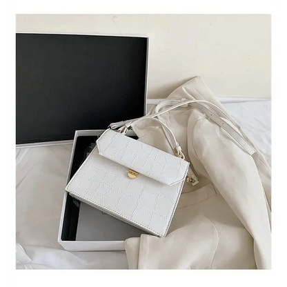 Luxury Snow White Crossbody Bags For Women And Girls Small PU Leather Handbag - Ladies Designer Evening Bags