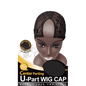 M & M U-Part Wig Cap, Center Parting, Black, Adjustable Strips