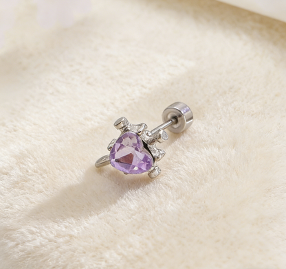 Light Luxury Copper Zircon Cross Earrings